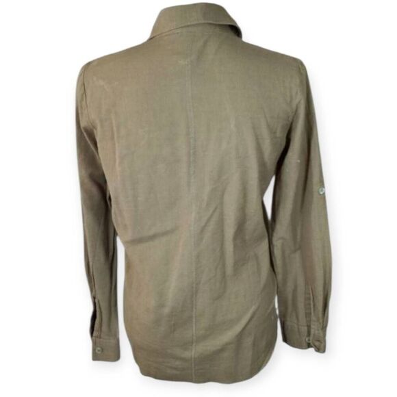 BILLABONG ARMY GREEN BUTTON DOWN SHIRT SZ.S EUC. - Picture 3 of 8